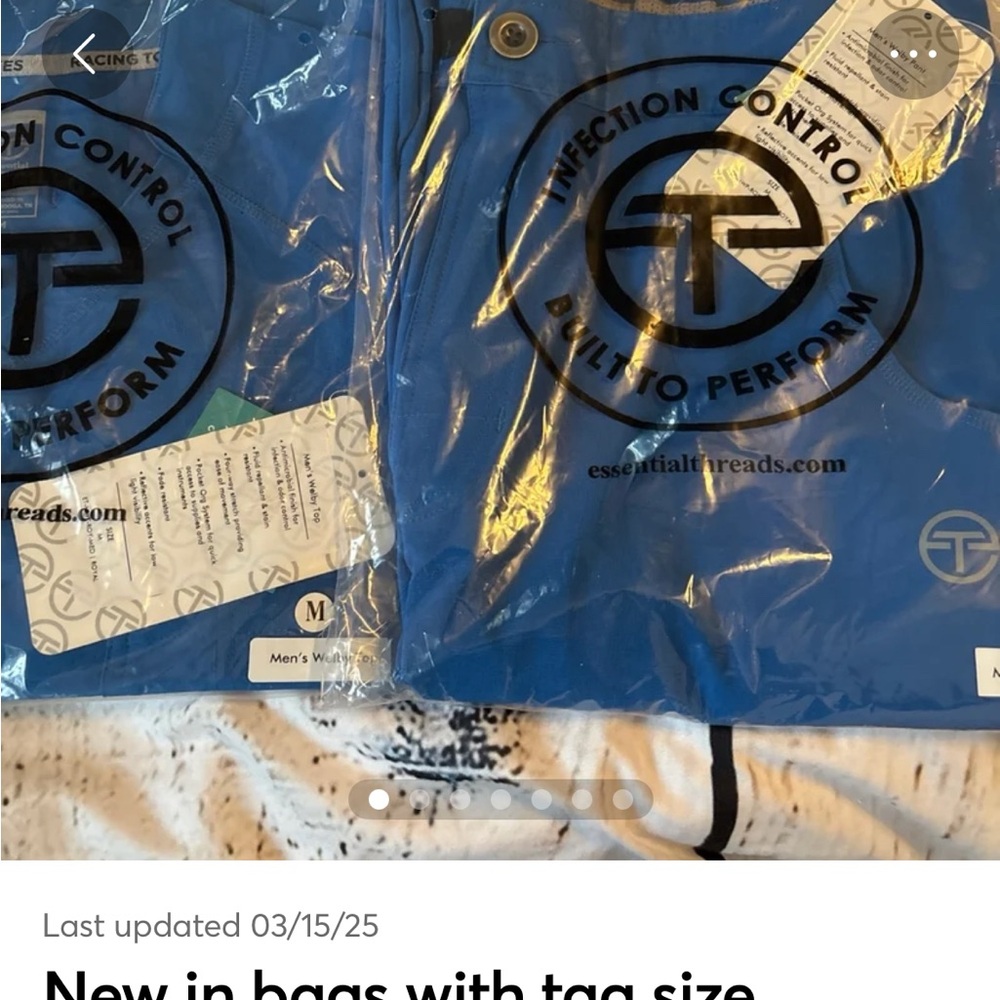 Blue Essential Threads Scrub Set